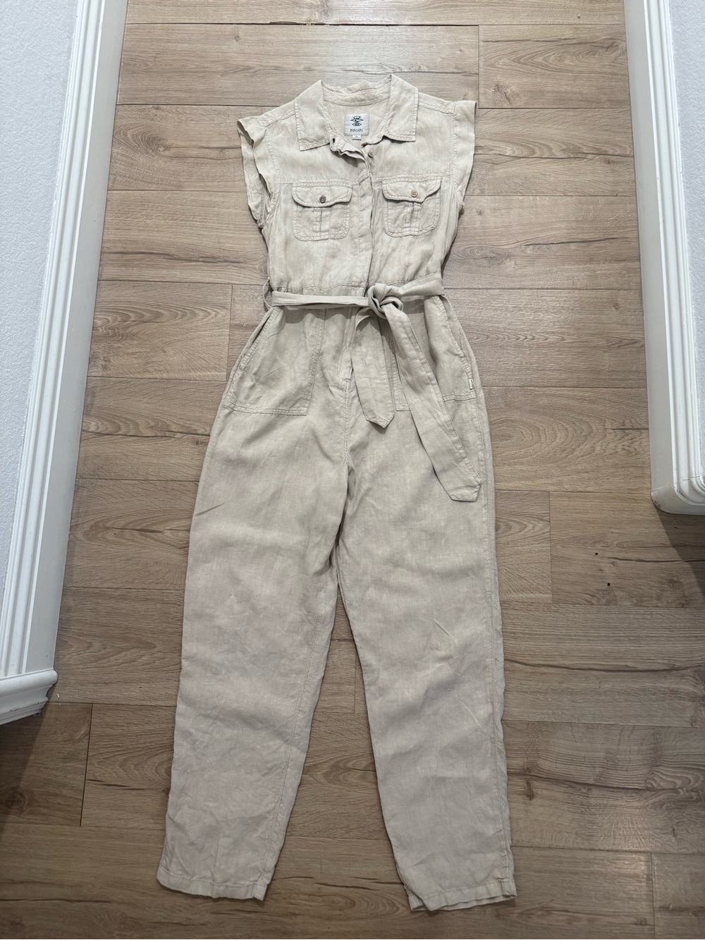 Rip curl women’s utility linen off duty neutral natural boiler suit - Picture 6 of 15